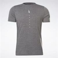 Reebok Grey Logo T-Shirt Top BNWT Size XXL GJ6361 Active Chill + Cotton SS - 2XL Regular
