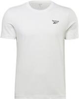 Mens Reebok Logo T-Shirt Top - White - Gym Running Fitness - M Regular