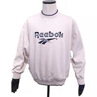 BNWT Vintage 90s Reebok Sweater Mens XL Grey Large Logo Rare Crewneck Jumper