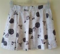 Reebok Grey Skirt Sz 10 Pleats Pockets Beige Symbols New - 10 Regular