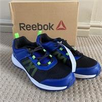 REEBOK Kids Road Supreme Running Shoe Trainer Blue Black Green UK 4