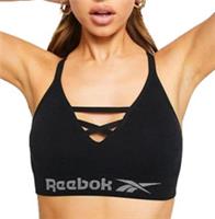 Reebok Womens Maryna Seamless Performance Sports Bra Black Flare S