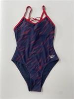 Women's Reebok Swimsuit Navy/Red Size UK 10 Brand New Without Tags - S Regular
