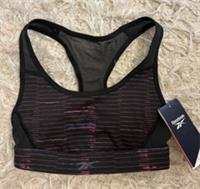 Reebok RunLux Racer Bra Sports Active Fitness Gym Yoga Top Black Size 2XS BNWT - 2XS Regular