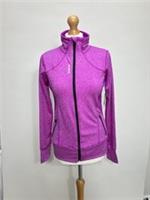 Reebok Jacket Womens Size Small Slim Fit Purple Athletic Leisure Full Zip BNWT - S Regular