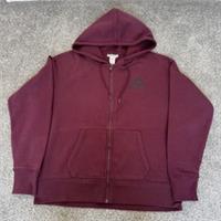 Reebok Zip Up Hoodie Brand New Mens Maroon Size Large - L Regular