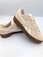 Reebok Classic Low Top Lace Up Trainers Beige/Brown Rubber Sole UK 2.5