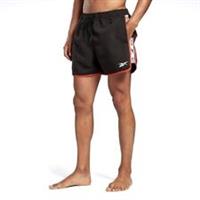 Reebok Wyatt Tape Logo Mens Swimming Shorts Swim Surf Short Summer Beach Board - L Regular