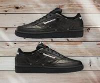 REEBOK CLUB C 85 X U TRAINERS MENS BLACK TEARAWAY Rare Customisable UK 12