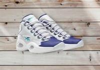 Reebok Question Mid Hornets Shoes Men's Trainers Sneakers Cold Grey Teal UK 9.5