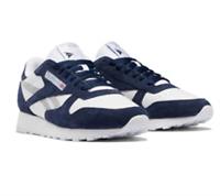 Reebok Classic Leather Mens Trainers Reebok Cl Retro Sneakers White Blue UK 11