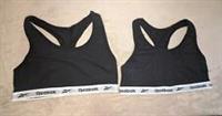 Reebok Frankie Crop Top Stretch Sports Top Racer Back 2 pack Black Size Medium - M Regular