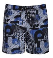 Reebok Blue Blast Print Throne Mens Swimming Shorts Swim Surf Board Size. XL - XL Regular