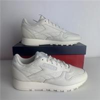 BNIB Womens Beige Reebok Classic Patent Leather Trainers Size 4.5 EU 37.5