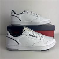 Reebok Phase Court Mens UK SIZE 10 White Black Grey Brand New