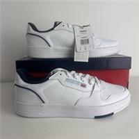 Reebok Phase Court Mens UK SIZE 9 Brand New White Navy Blue