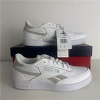 Reebok Club C Revenge Size UK 4 Women's White/ Brown Sneakers Trainers BNIB
