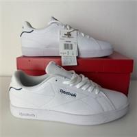 Reebok Phase Court Mens UK SIZE 8 Brand New White Navy Blue
