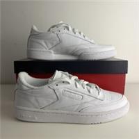 Reebok Classic Club C White / White / Grey Trainers Women's Size 7 Brand New