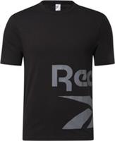 REEBOK SIDE VECTOR GRAPHIC SPORTS COTTON JERSEY CLASSIC BLACK T TEE SHIRT NEW L - L Regular