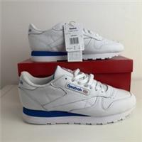 Reebok Classic Leather White Blue | UK 8 l Brand New