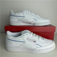 Reebok Club C 85 Men's Size 9 Tennis Shoes White White Blue Athletic Sneakers