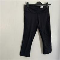 Reebok Black 3/4 Length Speedwick Leggings Size M UK - M Regular