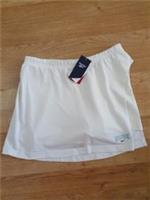 REEBOK GOLF TENNIS SKORT SKIRT WITH SHORTS CHALK WHITE SIZE XL UK 20-22 BNWT