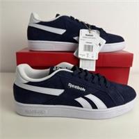 New - Mens Reebok Court Retro Tennis Trainers - Size 7 - Navy/White