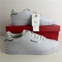 Reebok Court Clean Sneaker|Unisex ~Uk Size 10 White Navy~Brand New With Box