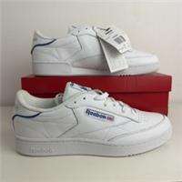 Reebok Club C 85 White/Blue Low Top Lace Up Trainers UK 10 EU 44 100229991