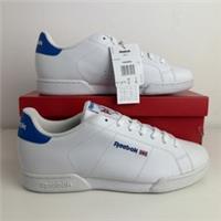 Reebok NPC II Trainers Mens Size 10 Leather White/Blue New