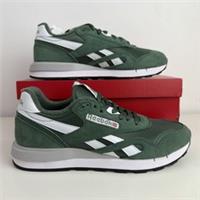 Reebok Classic Nylon 89 Trainers UK 8 Green White BNIB Running Shoes