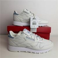 Authentic Reebok Classic Leather ( Women Size: UK 5 Grey / Blue