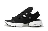 Reebok Instapump Fury Zip Sandal Black White Size 5.5