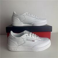 Reebok Club C Size UK 4 Women's White/ Sheer Grey Sneakers Trainers BNIB