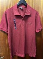 Reebok Size L Mens Polo Shirt Burgundy