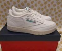 reebok club c Trainers Mens Boys Size 4.5uk Chalk / Green