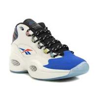 REEBOK BNIB Mens Basketball Trainer QUESTION MID Chalk Black Blue UK 9.5 / EU 44