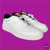 REEBOK x SERATI Unisex Club C Sneakers, Leather Uppers, White, UK 7/EU 40.5/US 8