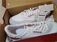 Reebok Classics, Court Peak White & Red Trainers Uk 10.5 New In Box