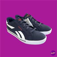 REEBOK Women's Royal Complete 2L Canvas Lace Up Sneakers, Navy/White, UK 4