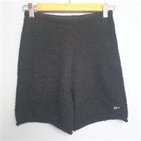 Reebok Shorts Womens UK 12 Black Cozy Bottom Casual Lounge Casual Athleisure - 12 Regular