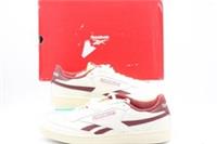 REEBOK CLUB C REVENGE MENS TRAINERS UK 9.5 EU 44 WHITE BURGUNDY RRP &pound;100 MT