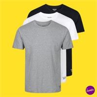 REEBOK 3 Pack Men's Cotton T-Shirt, Crew Neck, Multicolour, UK M | EU M | US M - M Regular