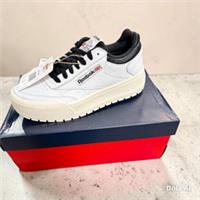 Reebok Club C Megacourt Trainers UK 5.5 White Black Leather New In Box