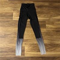Reebok Full Leggings Workout Gym Wear Size XXS Speedwick Black & Grey RRP &pound;35
