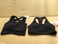 2 x Women's Sports Bra Reebok LA Gear 8/10 Black New