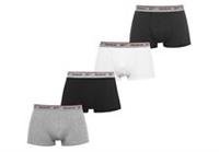 Reebok Mens 4 Pack Boxer Trunks Shorts Cotton Stretch S , L , XL Multicoloured - S Regular