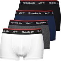 Reebok Mens 4 Pack Performance Boxer Shorts -Small - Stretch Black Navy Multi - small Regular